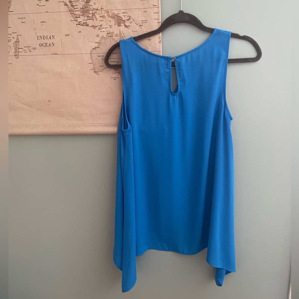 Blue sleeveless top